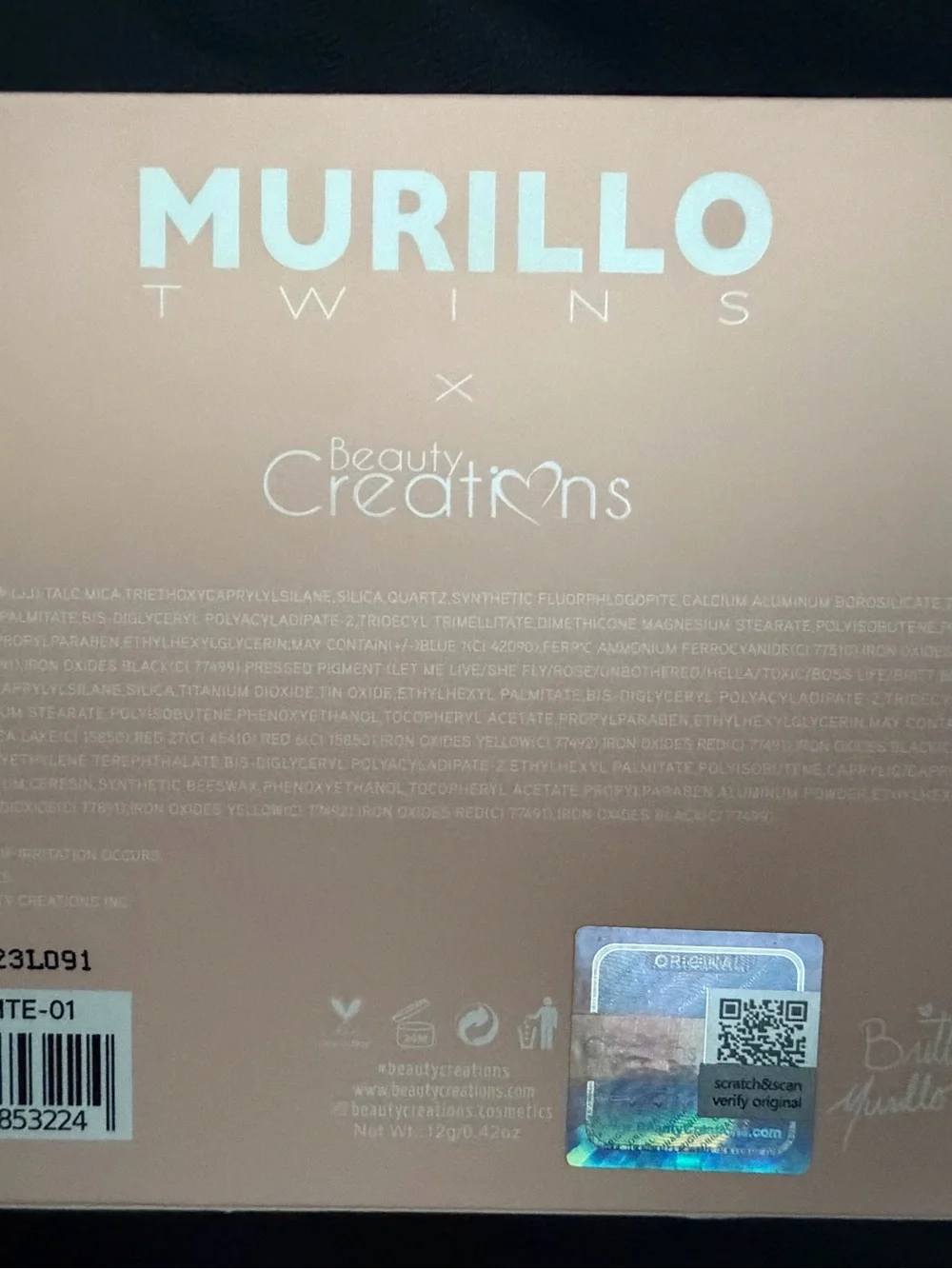Murillo Twins x Beauty Creations Brittany Eyeshadow Palette – 12 Shades